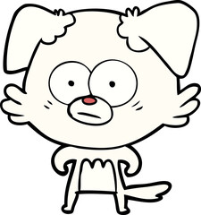 nervous dog cartoon