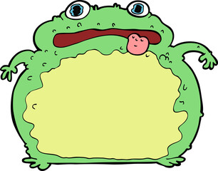 cartoon funny frog