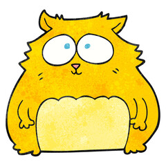 freehand textured cartoon cat
