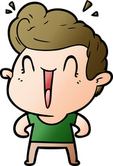 cartoon happy man