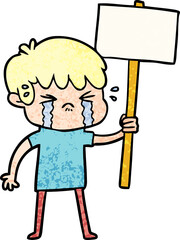 cartoon boy crying