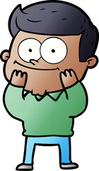 cartoon happy man