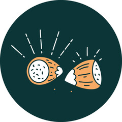 icon of a tattoo style hazelnuts