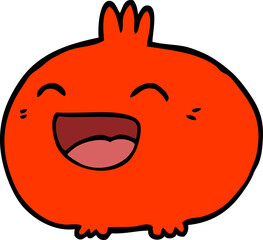 cartoon doodle happy root vegetable