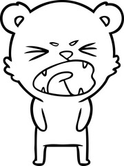 angry cartoon bear