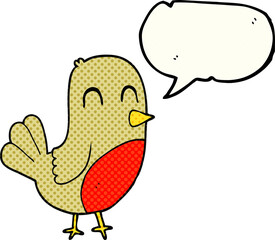 freehand drawn comic book speech bubble cartoon robin