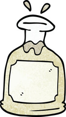 cartoon doodle glass decanter