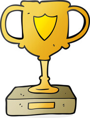 freehand drawn cartoon trophy