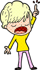 cartoon woman talking