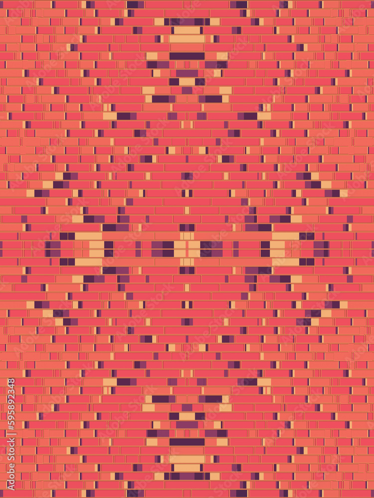 Aufkleber Wavy kaleidoscopic pattern of lines with trendy gradient. Dynamic background. 3d rendering digital illustration