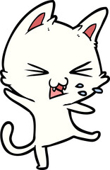 cartoon cat throwing a tantrum