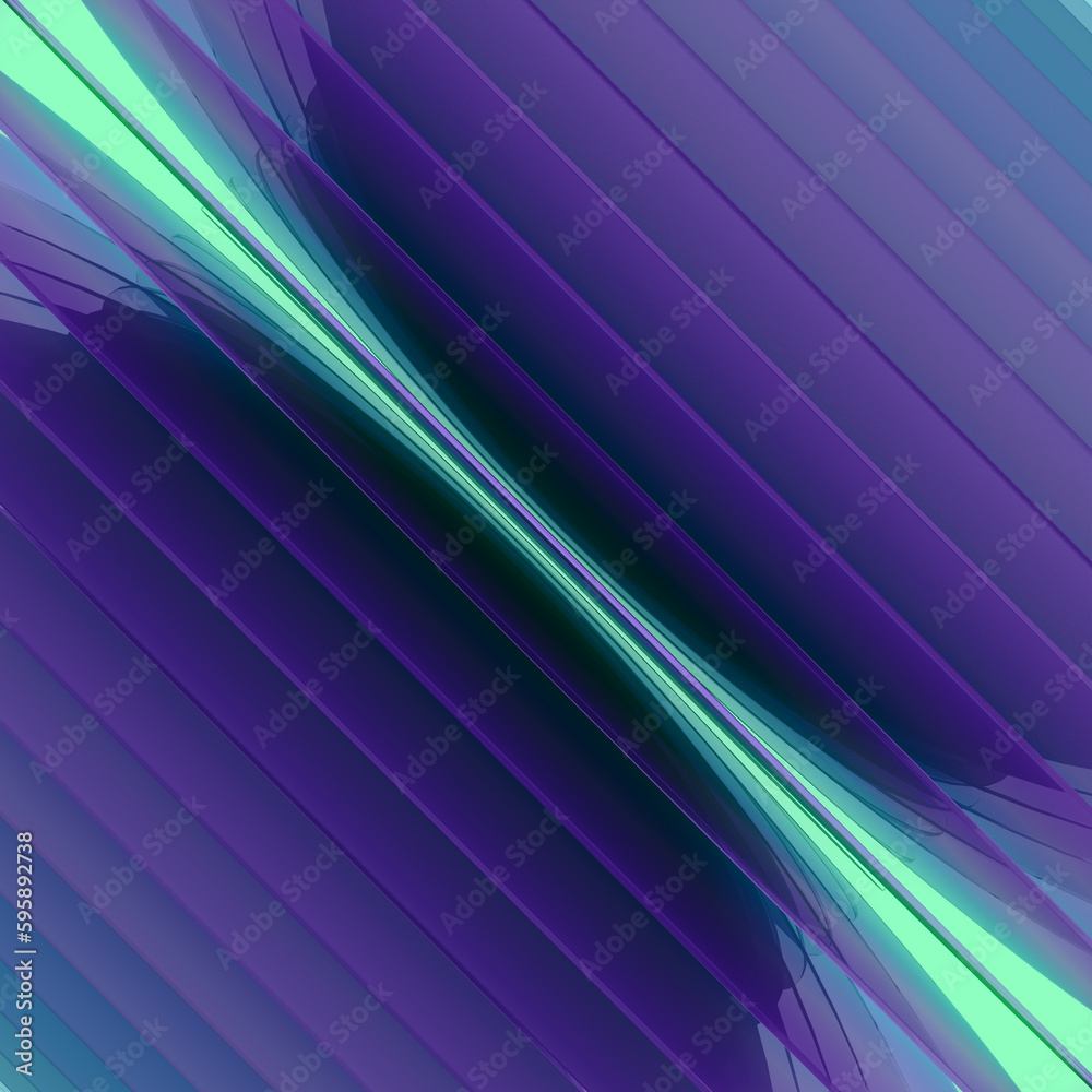 Aufkleber shiny glass plates with a fashionable gradient. futuristic background. 3d rendering digital illustra