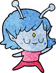 cartoon alien girl