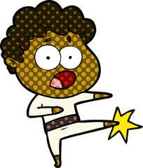 cartoon man gasping in surprise