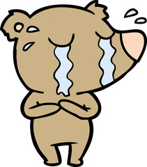 crying bear cartoon chraracter