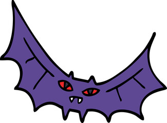 cartoon doodle bat