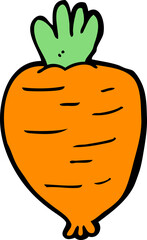 cartoon root vegetable