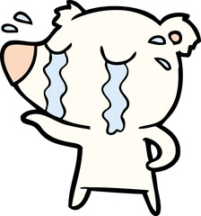 cartoon crying polar bear