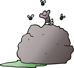 cartoon doodle bag of garbage