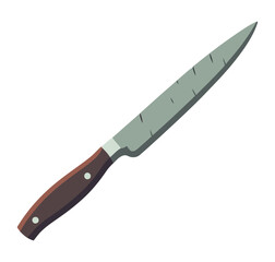 Sharp steel blade, handle of wood Kitchen knife