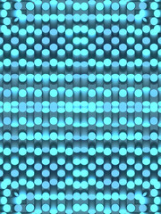 Digital background of tilted cylinders with a trendy blue colored gradient. 3d rendering illustration