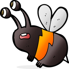 cartoon frightened bee