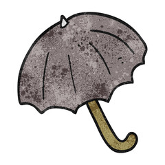 freehand textured cartoon umbrella