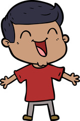 Fototapeta premium cartoon happy man