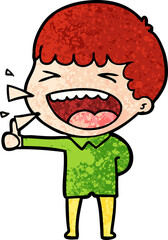 cartoon laughing man