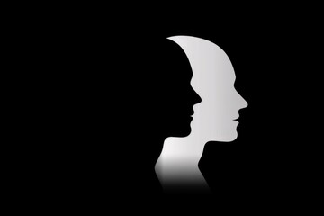 silhouettes of people, ai generative