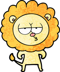 cartoon bored lion