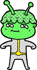 friendly cartoon spaceman