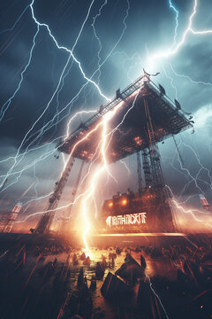 Big Stage, Music, festival, dj, building