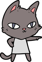 cartoon cat staring