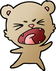 angry cartoon bear