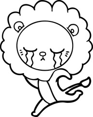crying cartoon lion