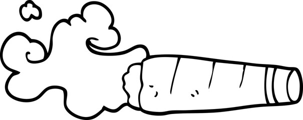 line drawing cartoon smoking cigar