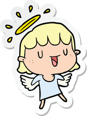 Obraz premium sticker of a cartoon angel