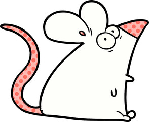 cartoon frightened mouse