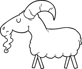 cartoon goat