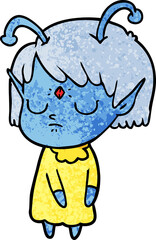 cartoon alien girl