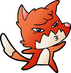 clever cartoon fox