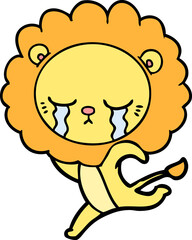 crying cartoon lion