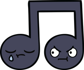 cute cartoon of a musical note