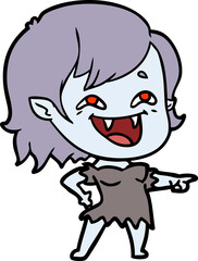 cartoon laughing vampire girl