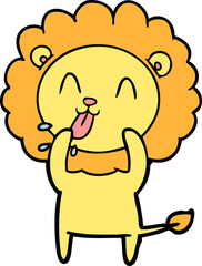 happy cartoon lion