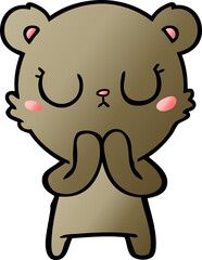 Fototapeta premium peaceful cartoon bear cub