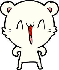 happy polar bear cartoon