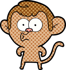 cartoon hooting monkey