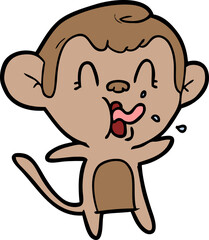 crazy cartoon monkey